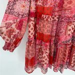 Impressions Smocked Neck Tiered Paisley Print Dress Size 2XL Photo 4