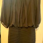 B Darlin Black mini dress sheet 3/4 length sleeves Photo 2