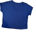 DISNEY Mickey Mouse Women's Short Sleeve Crop Top V Neck Sleep Shirt Sz M Blue Size M Photo 4