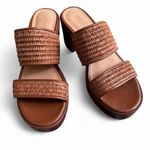 Madewell  The Kiera Mule Platform Sandal Dried Maple Brown Size 7 Photo 0