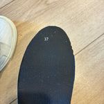 P448  Star White Zebra Embossed High Top Leather Sneaker Size 37/7 US Photo 5