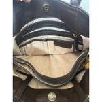 Michael Kors Harper Chain Link Soft Pebble Leather Deep Brown/Gold Tote Hand Bag Photo 5