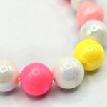 None Pink Yellow Bead Stretch Elastic Fashion Boho Retro Indie Jewelry Bracelet B20 Photo 2