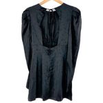 The Andamane Black Jacquard HOPE Cut Out Back Long Sleeve Mini Dress Size 42 Photo 5