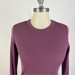 Marine layer  Lexi Rib Sun-In Longsleeve Crew Tee in Windsor Wine Photo 3