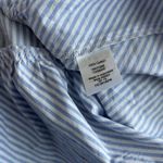 J.Crew  Woman's Size Medium‎ Peplum Top Blue White Stripe Bow Detail Cotton Photo 7