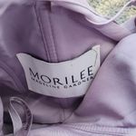 Mori Lee  Madeline Gardner Chiffon Draped Flowing Dress Lavender Photo 4