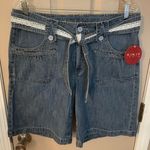 Kikit Y2K belted denim shorts with front & back pockets. NWT​ Blue Size 10 Photo 0