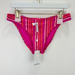 Trina Turk Marai Swimsuit Set One Shoulder Ruffle Pink Striped Padded US 10 NWT Photo 5