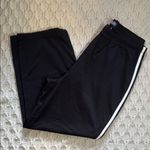 Lands’ End Black Pants with White Stripe Size M Size M Photo 7