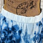 Chico's ‎ Watercolor Print Pull On A Line Skirt Blue Small Photo 5