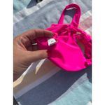 NWOT, Brand Unknown, Hot Pink Bikini Set, Tie Front Top & High Cut Bottom Sz XL Photo 9