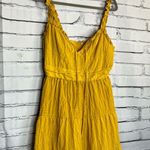 Forever 21  Yellow Sleeveless Mini Summer Dress L Zip Closure Trendy Sunshine Y2K Photo 1
