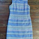 Talbots  Blue Striped Tweed Lined Sleeveless Shift Sleeveless - Sz 10 💚🎀 Photo 10