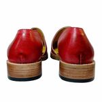 Adro Artisan Dover Flat Red Distressed Leather Side Cutout Slip On Size 7 NEW Photo 9