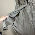 Lovers + Friends ✨ Women’s Olive Green Utility Faux Wrap Collared Dress Small Photo 4
