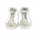 P448 John Sneaker Coated Leather Faux Fur Tongue Lace Up Shoes Size 38 Photo 4