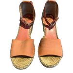 Vince Camuto Wedge Sandal Womens 10M Pink Tan 3.5 in Heel Open Toe Espadrille Photo 1