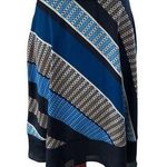 Ann Taylor Gorgeous ‘silky’ skirt knee length lined navy necktie stripe size 4 Photo 0