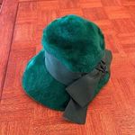 MILADY Vintage Kelly Green faux fur BOW hat Photo 0