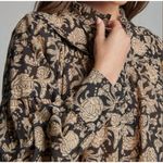 Sundays  Camelia Black Floral Ruffle Collar Top Blouse Shirt Size‎ Large Photo 4