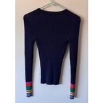 STAUD NWOT Cargo Navy Multi Ribbed Cardigan Size Small Photo 2