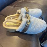 Tory Burch  Women's Jessa Shearling Clogs, Buttermilk/Royal Tan size 10 Photo 2