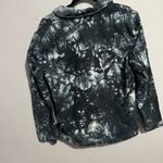 Empyre Denim Button Down Jacket Black & White Auden Tie Dye Size L Photo 2