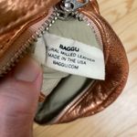 Baggu  Anthropologie Delphine Leather Circle Bag Crossbody‎ Purse Rose Gold Photo 10