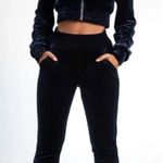 Navy blue High Waist Joggers & Cropped Top SweatSet Size M Photo 0