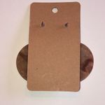 Brown Heart Cutout Retro Boho Clay Statement Earrings Photo 3