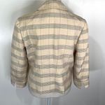 Vintage BCBG Maxazria Silk Blazer Striped Windowpane Blue Size 10 Photo 10