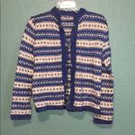 Vintage 90s Norwegian Wool Fair Isle Cardigan Unisex Norway Size M Photo 1