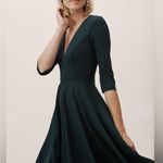 BHLDN  Anthropologie Valdis Emerald Green Mother Of The Bride Midi Dress 14 Photo 1