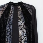 LOGO By Lori Goldstein LOGO Lori Goldstein Black Velvet Burnout Mock Neck Tunic Top Size 1X Whimsigoth Photo 6