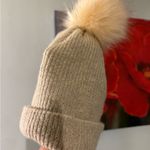 Soft Surroundings NWT RARE  Womens Super Soft Stretchy Winter Faux Fur Hat w/Ball Photo 1