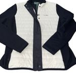 Ralph Lauren L-RL Active Womens Quilted Front Zip Up Jacket Black Cream Medium Photo 0