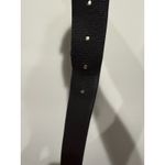 Obey  UNISEX LEATHER WAIST BELT COLOR BLACK AND SILVER BUCKLE  43" Sz M Photo 7