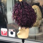 Short spiral curly bob Lacefront wig 2020 purple Photo 4