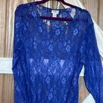 Royal blue lace bodysuit. P2P 21” length, neck to crotch 33” Size 2X Photo 1