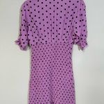 Faithfull the Brand Faithful the Brand Pink Polka Dot Rushed Puff Sleeve Dress Size 2 Photo 5
