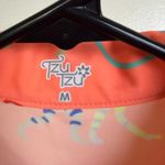 Tzu Tzu Sport Golf Top Womens Medium Orang Monkey Sleeveless Shirt 1/4 Zi UPF UV Orange Photo 4