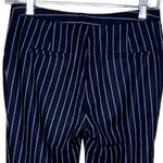 Rimless Pants Womens 4 Navy Blue White Skinny Leg Career Office Workwear Casual Photo 3