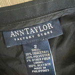 Ann Taylor Factory Pants Size 2 Black Pinstripe Lined Photo 1