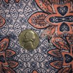 Loveappella Orange & Blue Floral High Waisted Long Skirt Photo 4