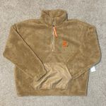 WEAR by Erin Andrews Syracuse Orange Quarter Zip Sherpa Pullover Women’s XL Tan Photo 0