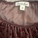 Steven Alan Vintage Y2K Velvet Floral Peasant Boho Top Puff Sleeves Quiet Luxury Whimsigoth Photo 2