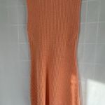 ZARA Women's  Peach orange Ribbed Knit Sleeveless Dress Size L Photo 1