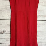 Elegant Red Sleeveless Midi Dress Size L Photo 0