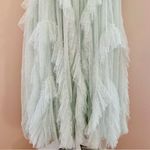 Ivy City Co Mint Green Purple Beaded Floral Embroidered Tulle Dress Photo 1